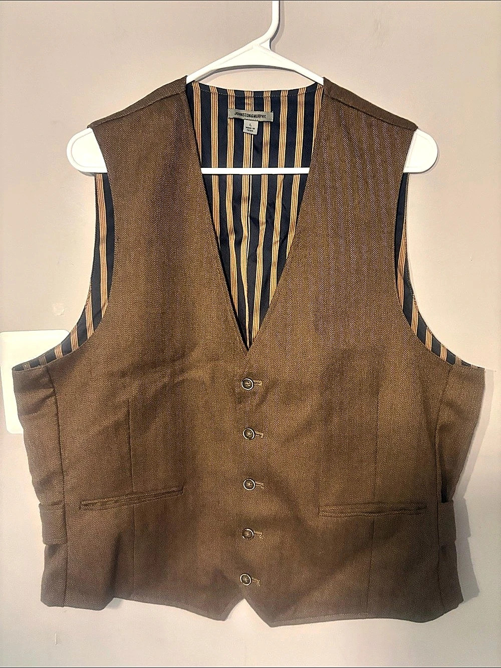 Johnston & Murphy Brown Vest Size Large